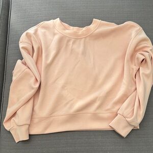 Lululemon Peach Cropped Crewneck Softreme